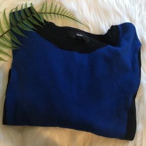 Black and blue dress
